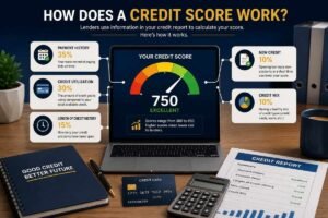 How a credit score works illustration