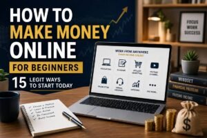 How to make money online for beginners using 15 legitimate online income methods