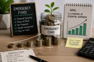 Building an emergency fund through consistent savings for unexpected expenses