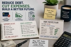 Reducing expenses and paying off debt to improve financial stability