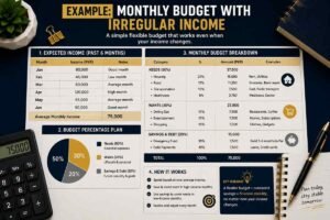 example of a monthly budget with irregular income