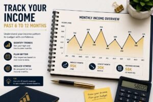tracking monthly income that changes each month