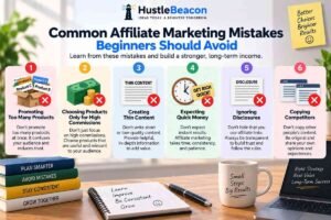 Common affiliate marketing mistakes beginners should avoid.