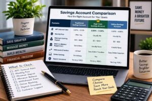 How to compare high yield savings accounts by APY fees minimum balance and features