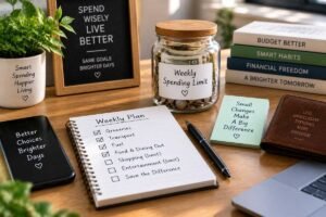 Weekly spending plan for managing everyday expenses and saving money